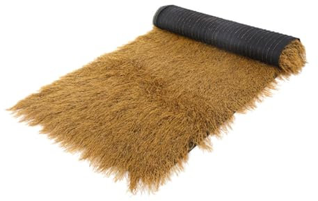 MERRYHAPY Künstliche Strohdachrolle Naturgetreues Gras-strohdach Für Stil