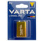 Varta Batterie Transistor 9 V PP3 6LR61 Longlife Power Alcaline | 3 paquets de 1 pcs | puissants et durables pour appareils énergétiques | pour télécommandes, détecteurs de fumée et dispositifs
