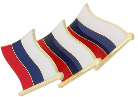 Anstecknadel mit Russischer Flagge Metall 3 Stück für Schule