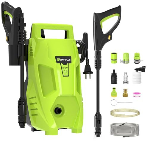 High Pressure Washer, 3000PSI Electric Pressure Washer High-Power Car Auto Cleaner, 3000W 110Bar Jet Washers/Pressure Washers with 7m Hose & 5.5m Power Cord, Adjustable Nozzle