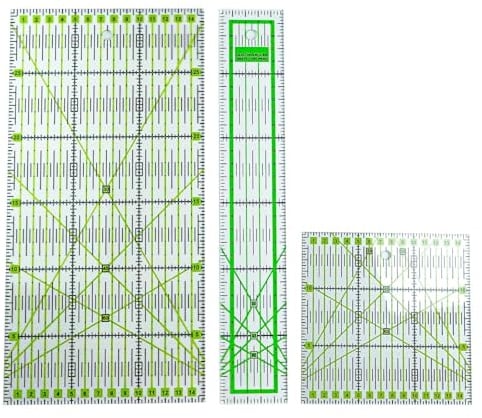 3 Stück Patchwork Lineal Quilten Lineal Universal Nähen mit Winkelanzeigen | Schneider Quilt Acryl Quilten Lineal, Nählineal, Sewing Quilting Ruler 30/45/60Grad für Stoffhandwerk 15x15cm 15x30cm 5x30cm