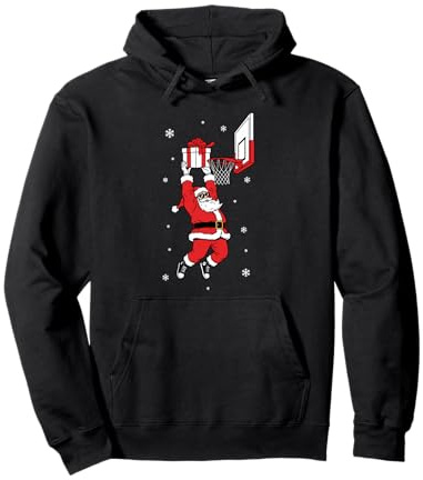 Santa Basketball Herren Damen Kinder Lustiger Basketball Pullover Hoodie