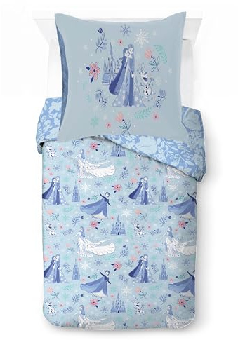 Jay Franco Kids Disney Frozen Bettwäsche-Set – Superweiche Bettwäsche mit Kissenbezug, NUR BEZUG, Bettdecke Nicht enthalten, blau, 2-teilig, Einzelbett