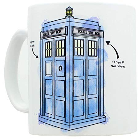 DOCTOR WHO Watercolor Tardis Mug