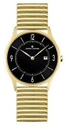 Alpha Saphir Herren Analog Quarz Uhr mit Edelstahl Armband 3.35E+01