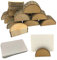 Aisamco 20 Pcs Rustic Wood Place Card Holders Wooden Bark Memo Holder Stand Card Photo Picture Note Clip Holders with 30 Pcs Kraft Place Cards for Wedding Party Table Number Sign