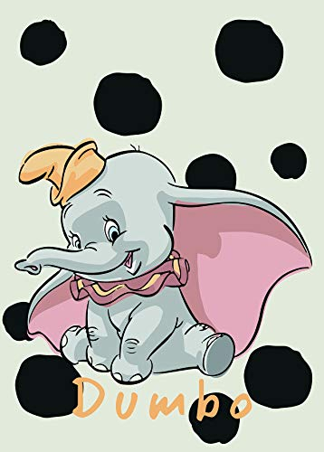 Disney Wandbild von Komar | Dumbo Dots | Kinderzimmer, Babyzimmer, Dekoration, Kunstdruck | Größe 50x70cm (Breite x Höhe) | ohne Rahmen | WB026-50x70