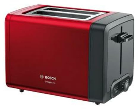 Bosch TAT4P424DE DesignLine Grille-pain compact Rouge/anthracite