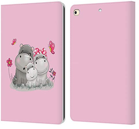 Head Case Designs Licenza Ufficiale Haroulita Famiglia di Ippo Foresta Custodia Portafoglio in Pelle Compatibile con Apple iPad 9.7 2017 / iPad 9.7 2018