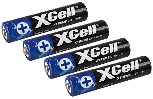 XCell Extreme Lithium FR03 Micro AAA BBatterie (sehr langlebige Batterien, sehr leicht, Temperaturbereich -40°C bis +60°C) 145874