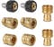 Qooltek Pressure Washer Adapter Set, Quick Disconnect Hose Fittings, Brass Couplers of M22-14 Swivel to 3/8 Quick Connect, 3/4 Male to 1/2 Quick Release, 8PCS