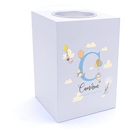 Personalised Baby Cute Mouse Themed Monogram Tea Light Holder