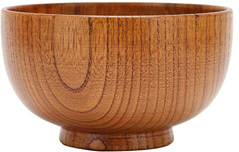 Bol à nouilles en bois, Bol en bois de style, Bols en bois, Bol à nouilles en bois Grain unique Surfaces plus lisses Bol à salade en bois de style japonais pour la maison Resta