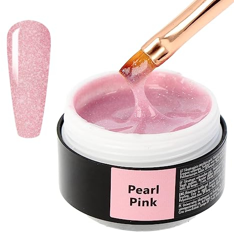 Sincero Salon - Gel Costruttore per Unghie Alta Denista - Pearl Pink - Autolivellante - Non Acido - Gel Ricostruzione Unghie Professionale - Builder Gel Unghie - Gel UV LED - 15ml
