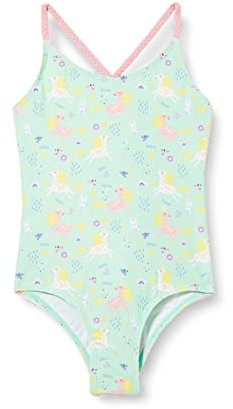 Playshoes UV-Schutz Badeanzug Mädchen Schwimmanzug Badebekleidung, Einhorn, 110/116