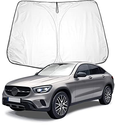 BIXUAN X253 Parasol Compatible con Mercedes Benz GLC X253 SUV 2016-2022 Parabrisas para el Coche Parabrisas Delantero Cubierta Cortavientos para Parabrisas Delantero Bloqueado Cubierta UV