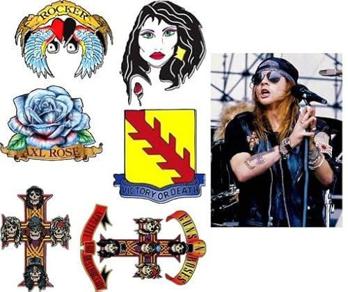 Axl Rose inspired Fake Tattoos