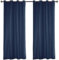 Outdoor Curtains for Garden Patio Waterproof,Blackout Thermal Insulated Eyelet Top Grommet Privacy Curtain for Gazebo Pergola Outside Balcony Indoor Living Room (B-Navy Blue,4 Panels W54*L84)