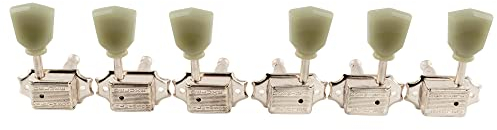 Wilkinson Deluxe WJ44 3L3R Vintage Gitarre Tuners Mechaniken keystone Style Machine Heads Tuning Pegs Stimmwirbel für Epiphone USA Les Paul SG E-Gitarre oder Akustikgitarre,Nickel