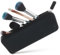 cobee Custodia con Cerniera per Pennelli da Trucco, Porta pennelli Cosmetici in Silicone Lavabile Custodia da Viaggio per Oggetti Essenziali Grande capacità Portaoggetti per Trucco (Nero)