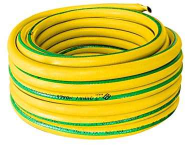 Garden Hose Multipurpose Watering Hose | Kink Resistant Radial Braided Reinforced Hose for Water Delivery and Gardening (1/2 Inch 30 Meter, Yellow)