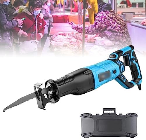 Bensåg elektrisk slaktare, 1050W 180° roterande maskinkropp, för att skära frysta köttben och skinka