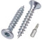 SKIR'CO (600 pièces) Vis à bois en acier zingué 4,0 x 25 mm, tête Torx, tête fraisée, vis pour panneaux d'aggloméré, entièrement filetées