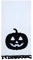 Horror-Shop Weiß-Schwarzes Halloween Kürbis Geschirrtuch als Küchen-Deko