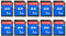 INDMEM SD Card 1GB, 10 Packs Class 4 1GB Flash Memory Card MLC Standard Secure Digital Cards Camera Card