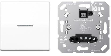 Jung Home Tastdimmer 1710DE Tastdimmer Standard LED + BTAS17101WW Taster Wippe 1-fach Alpinweiß Serie AS