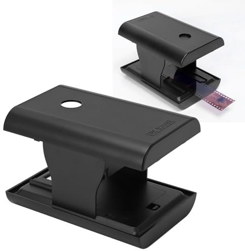 Mobiler Film- und Diascanner, Faltbarer Fotoscanner mit Kostenlosem Scannen, Bearbeiten und Teilen, Filmscanner Unterstützt 35 mm 135 mm Farbpositiv Negativfilme, Schwarz Weiß-Dias