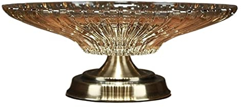 YUYAO Frutero de Vidrio de Gran Capacidad, Plato de Fruta, Ajuste de Mesa, Bandeja Ligera de Lujo para Aperitivos, Dulces, Cuencos multifuncionales para decoración del hogar para panes