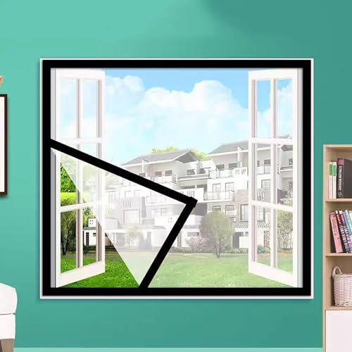 60x125cm,Window Insect Screen Insect Mesh Window Insect Screen Without Drilling | Transparent | Insect Protection Mosquito Window Net