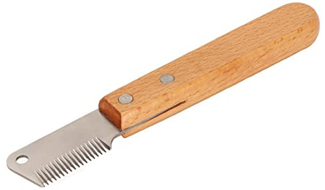 Couteau à Dénuder pour Chien, Outil de Toilettage Professionnel Confortable pour Animaux de Compagnie pour Chiens, Chats, Chevaux, Couteau, Manche en Bois pour Chien, élimine le