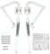 Tuxxjzm Loft Ladder Hinges, Loft Ladder Hinges Kit | Heavy Duty Ladder Hinges - Replacement Kit for Expander Hinges, Step Ladder Fixing, Thick Galvanised