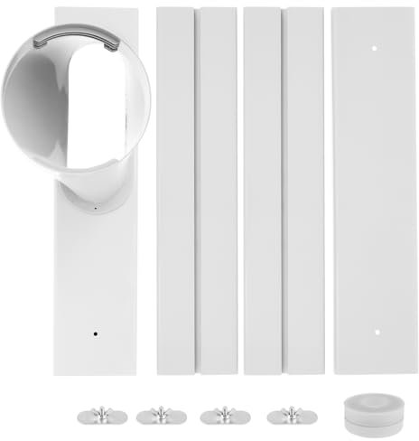 QA Portable AC Window Vent Kit Practical Air Conditioner Window Kit Universal AC Vent Kit for 5.9 Inch Hose Easy to Install AC Window Seal Kit Adjustable Air Conditioner Sliding Window Vent Kit for Ho