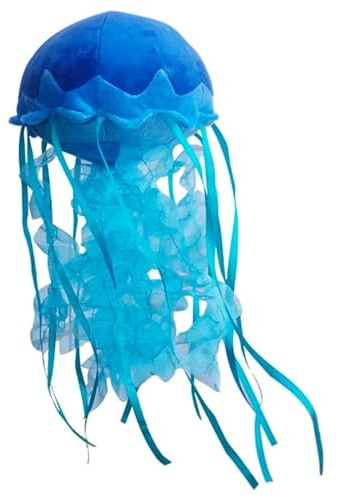 Tiny Heart Quallen-Plüschtier für Kinder, Blau Qualle, 15cm/6” Simulation eines süßen Qualle Plüschtiers,Marine Life Series, weiches Stofftierkissen geeignet für Schlafzimmer Wohnzimmerdekoration