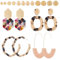 SUPERFINDINGS 10 Styles Statement Ohrringe Set Acryl Creolen Zierliche Halbe Creolen Sechseckig Oval Rund Ohrstecker Schmuck Für Frauen Und Mädchen