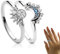 SULIUDAJI 1 Paar Freundschaftsringe, Sonne Mond Ring, Silber, Matching Rings, Ringe Frauen, Sun And Moon Ring Set, Schmuck Geschenk Für Damen Frauen
