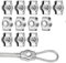 Gebrazy 12 morsetti per fune metallica, morsetto da 4 mm, morsetto per corda in acciaio inox 304, morsetto per cavo in acciaio inox 304, morsetto per cavo in acciaio inox 304, per fune in acciaio