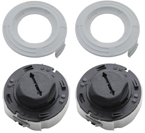 2PC Tête Autocut C3-2 avec capot supérieur pour STIHL tondeuses à gazon FSA 57, FSE 52 Tête AutoCut C 3-2 pour bobines de tondeuse à gazon Accessoires pour tête de tondeuse à gazon C3-2