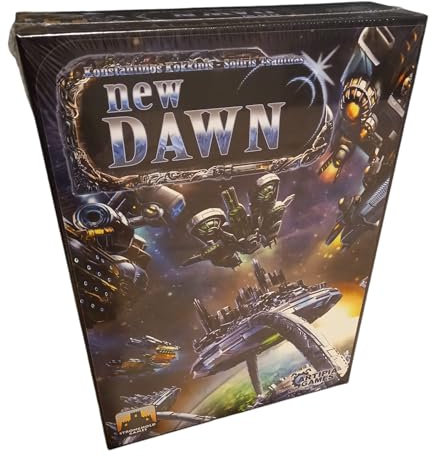 Generisch New Dawn Brettspiel – 4X Strategiespiel im Weltall, Galaktisches Brettspiel mit Flottenaufbau, Ressourcenmanagement und Diplomatie für Erwachsene ab 18 Jahren, für 6 Spieler
