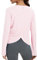 baleaf Women's Long Sleeve Gym Tops Crossed Back Running Yoga Sports Tank Tops Quick Dry UV Protection Pink S