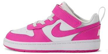 Nike Scarpa Scarpa Nike Court Borough Low Recraft – Bebè E Bimbo/A, White/Laser Fuchsia, DV5458-123, 21 EU (5C US)