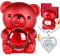 Aloskart Rot Ewige Rosen Bär Geschenk für Frauen, Ewige Rose Teddybär, Freundin, Muttertagsgeschenke für Mama, Rose Ewige Geschenke für Muttertag Geburtstag für Frauen