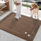 BEQHAUSE Dog Door Mat for Muddy Paws 60x90cm Dirt Trapper Absorbent Doormat Non Slip Entryway Rugs Washable Stain Resistant Welcome Floor Mat Soft Low-Profile for Front Back Door, Brown