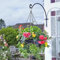 Garden Mile Garden Hanging Flower Basket 15'' Plastic Plant Holder Outdoor Plant Pot with 4 Way Chain Planter with Water Reservoir Easy Filling (Hanging Side Planter - x2)