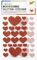 folia 23771 23771-Moosgummi Glitter-Sticker Hearts Love, 50 Stück in Rosa und Rot, Aufkleber in 4 Größen zum Verzieren und Dekorieren