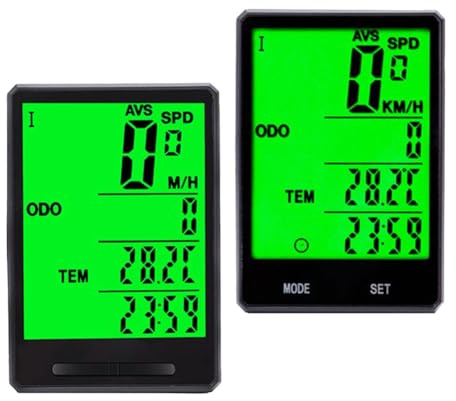 FUANA Fahrradcomputer 2,8 Zoll kabelgebundener kabelloser Tacho mit IPX6 Wasserdicht Lange Hintergrundbeleuchtung Smart Chip Multifunktions Kilometerzähler Fahrradreparaturset