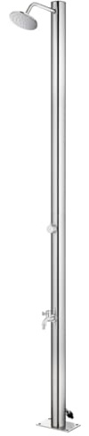 Tomostar Gartendusche, Außenpooldusche, 215 cm, Edelstahl